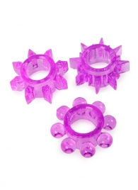 Набор из 3 лиловых эрекционных колец различной формы - Erowoman-Eroman - в Евпатории купить с доставкой