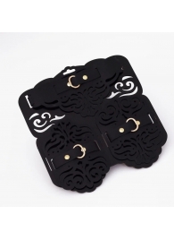 Фигурный набор для БДСМ-игр с узорами и золотистой фурнитурой - Crazy Handmade - купить с доставкой в Евпатории