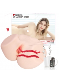 Мастурбатор-полуторс с двойным слоем материала и вибрацией Jenny Onahole Real Vagina - KOKOS - в Евпатории купить с доставкой