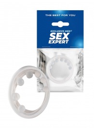 Эрекционное кольцо с мягкой стимулирующей насадкой - Sex Expert - в Евпатории купить с доставкой