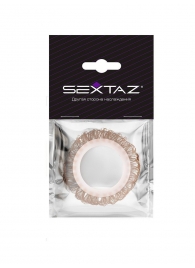 Эрекционное кольцо с бежевыми «ресничками» - Sextaz - в Евпатории купить с доставкой