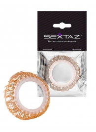 Эрекционное кольцо с бежевыми «ресничками» - Sextaz - в Евпатории купить с доставкой
