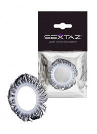Эластичное эрекционное колечко с черными «ресничками» - Sextaz - в Евпатории купить с доставкой