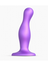 Фиолетовая насадка Strap-On-Me Dildo Plug Curvy size M - Strap-on-me - купить с доставкой в Евпатории