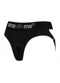 Черные трусики для насадок Heroine Lingerie Harness - size XL - Strap-on-me - купить с доставкой в Евпатории