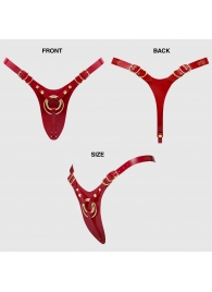 Красный пояс для фиксации насадок Strap-On-Me Leatherette Harness Fabulous - Strap-on-me - купить с доставкой в Евпатории