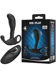 Черный изогнутый массажёр простаты с вибрацией и пультом ДУ - Baile - в Евпатории купить с доставкой