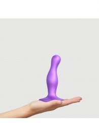 Фиолетовая насадка Strap-On-Me Dildo Plug Curvy size S - Strap-on-me - купить с доставкой в Евпатории