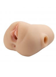 Телесный мастурбатор с вибрацией Double Pounder Vibrating Squeeze Stroker - Pipedream - в Евпатории купить с доставкой