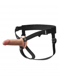 Телесный пустотелый фаллопротез 5’’ Hollow Silicone Strap-On - 14 см. - Pipedream - купить с доставкой в Евпатории