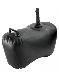 Черное надувное кресло с платформой для фиксации дилдо Body Dock Inflatable Love Seat - Pipedream - купить с доставкой в Евпатории