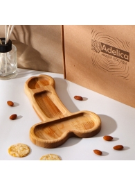 Деревянное блюдо для подачи в форме члена (25 х 16,5 х 1,7 см) - Сима-Ленд - купить с доставкой в Евпатории