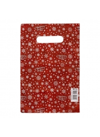 Красный подарочный новогодний пакет с вырубной ручкой (20х30 см) - Сима-Ленд - купить с доставкой в Евпатории