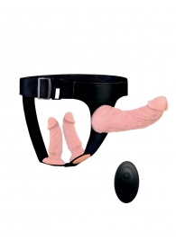 Женский страпон с 3 насадками и вибрацией - Erowoman-Eroman - купить с доставкой в Евпатории