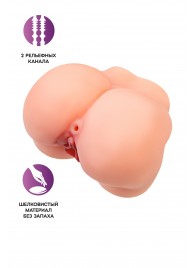 Реалистичный мастурбатор в форме попки с 2 любовными входами - No Name - в Евпатории купить с доставкой