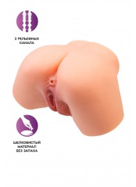 Телесный реалистичный мастурбатор-полуторс с 2 любовными входами - No Name - в Евпатории купить с доставкой