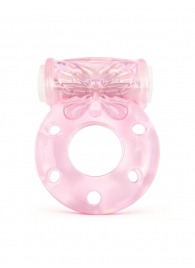 Розовое эрекционное виброкольцо с бабочкой - 1137 - в Евпатории купить с доставкой