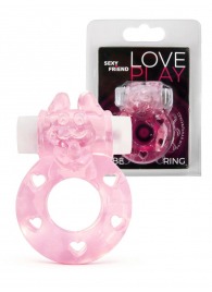 Розовое эрекционное виброкольцо в форме зайчика - 1137 - в Евпатории купить с доставкой