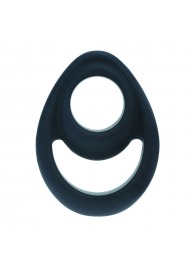 Черное эрекционное кольцо Double Ergo Silicone Cockring - Shots Media BV - в Евпатории купить с доставкой