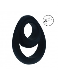 Черное эрекционное кольцо Double Ergo Silicone Cockring - Shots Media BV - в Евпатории купить с доставкой
