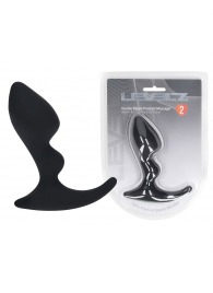 Черная анальная пробка для массажа простаты Double Ripple Silicone Prostate Massager - Shots Media BV - в Евпатории купить с доставкой