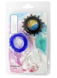 Набор из 3 эрекционных колец разного цвета и рельефа - Boys of Toys - в Евпатории купить с доставкой