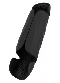 Черный вибромастурбатор с трехточечной стимуляцией Penis Trainer with 3 Point Stimulation - Orion - в Евпатории купить с доставкой