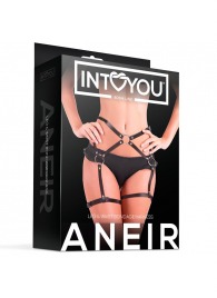 Черные стрепы на бёдра Aneir - Intoyou - купить с доставкой в Евпатории
