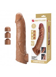 Карамельный фаллоудлинитель с подхватом мошонки Silas - 26 см. - Baile - в Евпатории купить с доставкой