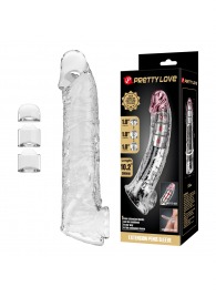 Прозрачный фаллоудлинитель с подхватом мошонки Silas - 26 см. - Baile - в Евпатории купить с доставкой