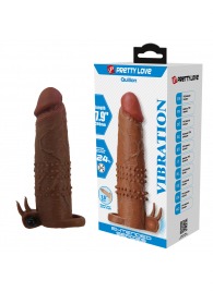 Коричневая насадка на пенис Quillon - 20 см. - Baile - в Евпатории купить с доставкой