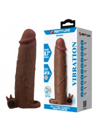 Коричневая насадка на пенис Xerxes - 22 см. - Baile - в Евпатории купить с доставкой