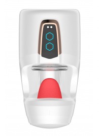 Белый мастурбатор с язычком и возвратно-поступательными движениями - Secwell - в Евпатории купить с доставкой