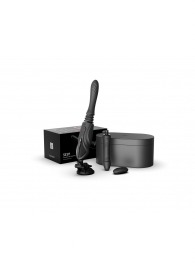 Черная секс-машина с функцией нагрева, насадками и присоской Sesh - Zalo - купить с доставкой в Евпатории