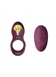 Фиолетовое эрекционное виброкольцо Bayek с пультом ДУ - Zalo - в Евпатории купить с доставкой