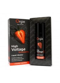 Жидкий вибратор Orgie High Voltage Strawberry - 15 мл. - ORGIE - купить с доставкой в Евпатории