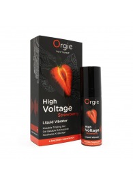 Жидкий вибратор Orgie High Voltage Strawberry - 15 мл. - ORGIE - купить с доставкой в Евпатории
