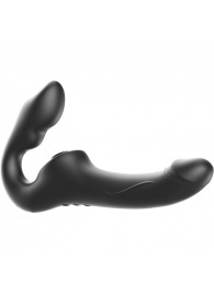 Черный безремневой страпон с 3 моторами - Ibiza - купить с доставкой в Евпатории