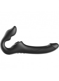 Черный безремневой страпон с 3 моторами - Ibiza - купить с доставкой в Евпатории