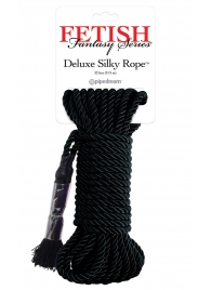 Черная веревка для фиксации Deluxe Silky Rope - 9,75 м. - Pipedream - купить с доставкой в Евпатории