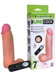 Фаллическая насадка Харнесс UNICOCK 7  с вибрацией - 19 см. - LOVETOY (А-Полимер) - купить с доставкой в Евпатории