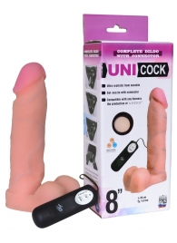 Фаллическая насадка Харнесс UNICOCK 8  с вибрацией - 20 см. - LOVETOY (А-Полимер) - купить с доставкой в Евпатории