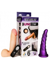 Вибрострапон с двумя насадками UniStrap - 18 и 18 см. - LOVETOY (А-Полимер) - купить с доставкой в Евпатории