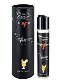 Массажное масло с ароматом пина колады Huile de Massage Gourmande Pina Colada - 59 мл. - Plaisir Secret - купить с доставкой в Евпатории