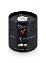 Массажная свеча с ароматом кокоса Bougie de Massage Gourmande Coco - 80 мл. - Plaisir Secret - купить с доставкой в Евпатории