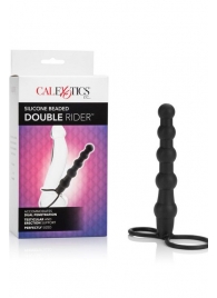 Насадка на пенис для двойного проникновения Silicone Beaded Double Rider - 14 см. - California Exotic Novelties - в Евпатории купить с доставкой