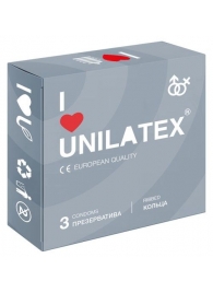 Презервативы с рёбрами Unilatex Ribbed - 3 шт. - Unilatex - купить с доставкой в Евпатории