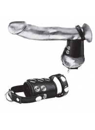 Кольцо на член и мошонку Cock Ring With 2  Ball Stretcher And Optional Weight Ring - BlueLine - в Евпатории купить с доставкой