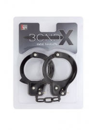 Чёрные наручники из листового металла BONDX METAL CUFFS BLACK - Dream Toys - купить с доставкой в Евпатории