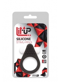 Чёрное эрекционное кольцо LIT-UP SILICONE STIMU RING 1 BLACK - Dream Toys - в Евпатории купить с доставкой